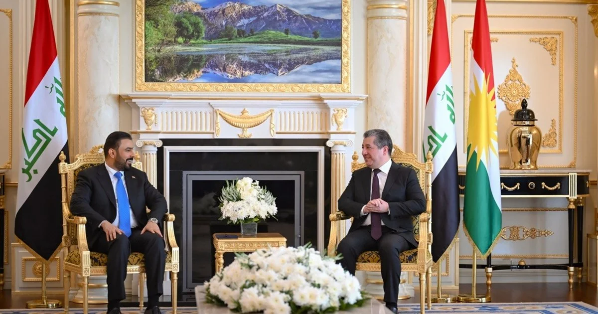 مسرور بارزاني يؤكد خلال استقباله علي الزيدي على حل المشكلات العالقة بين أربيل وبغداد على أساس الدستور