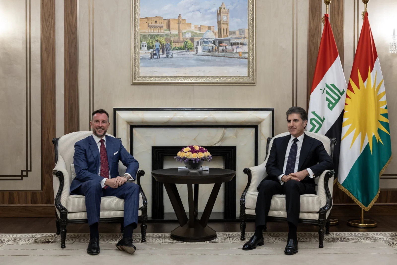 نيجيرفان بارزاني يؤكد رغبة إقليم كوردستان بتطوير العلاقات والتعاون المشترك مع إيطاليا