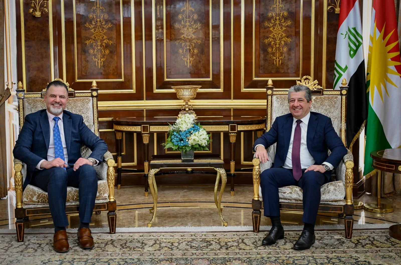 مسرور بارزاني وبكر السامرائي يؤكدان أهمية التنسيق بين حكومتي إقليم كوردستان والاتحادية لحل القضايا الخلافية