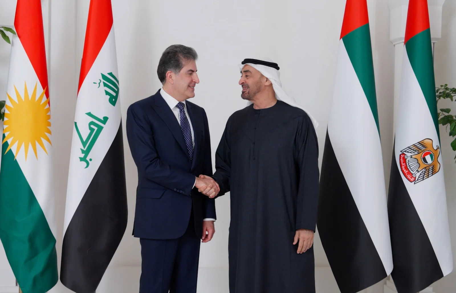 أبو ظبي.. نيجيرفان بارزاني ومحمد بن زايد بحث العلاقات والتنسيق وتعزيز آفاق التعاون