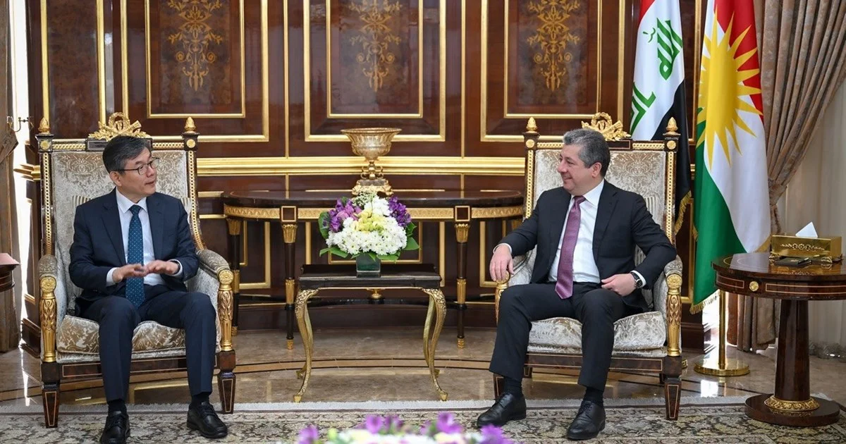 رئيس حكومة إقليم كوردستان يستقبل القنصل العام الكوري بمناسبة انتهاء مهام عمله