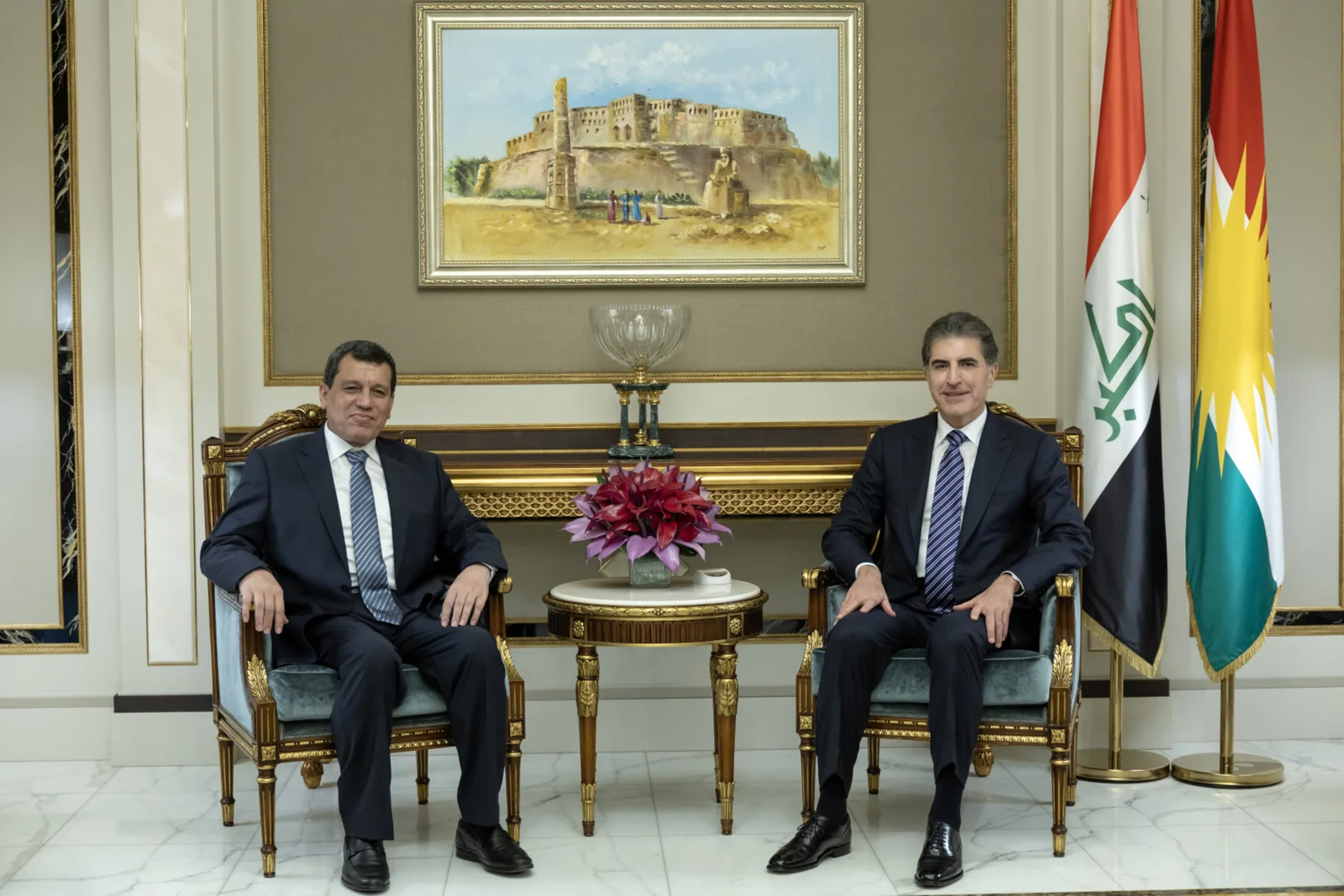 نيجيرفان بارزاني ومظلوم عبدي يبحثان التنسيق والتعاون بين الأطراف الكوردية ودمشق