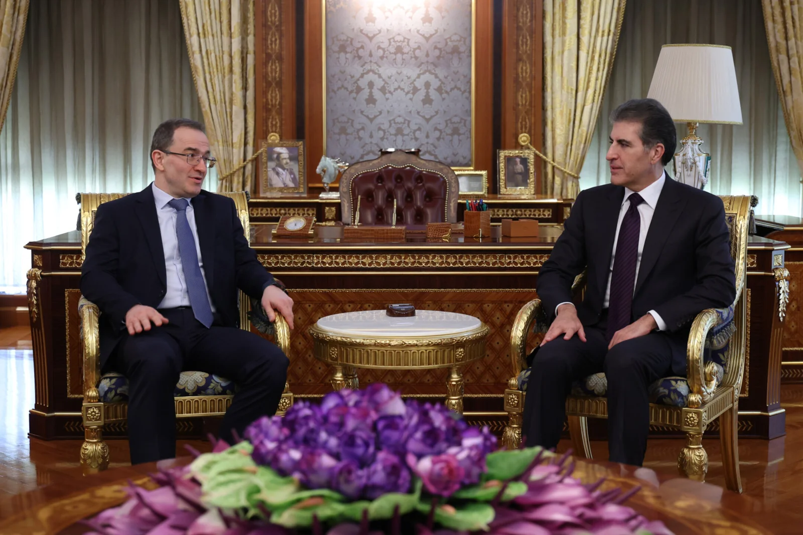 نيجيرفان بارزاني والسفير الروسي يؤكدان على التعاون المشترك بين موسكو وأربيل