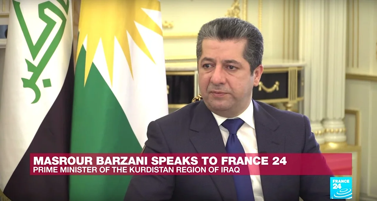 رئيس حكومة إقليم كوردستان مسرور بارزاني في مقابلة مع قناة فرانس 24
