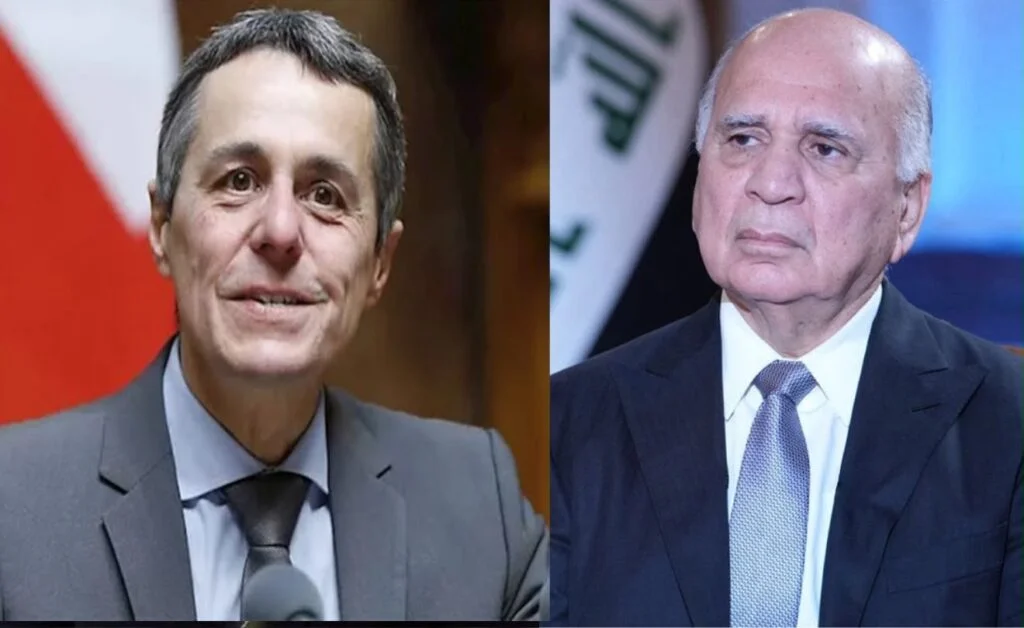 فؤاد حسين يبحث مع نظيره السويسري تطورات المنطقة وسبل تعزيز العلاقات الثنائية