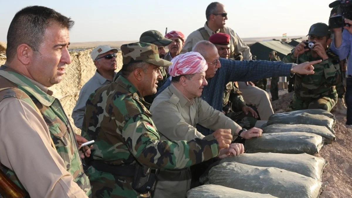 بارزاني بيشمركة بحروف من الذهب