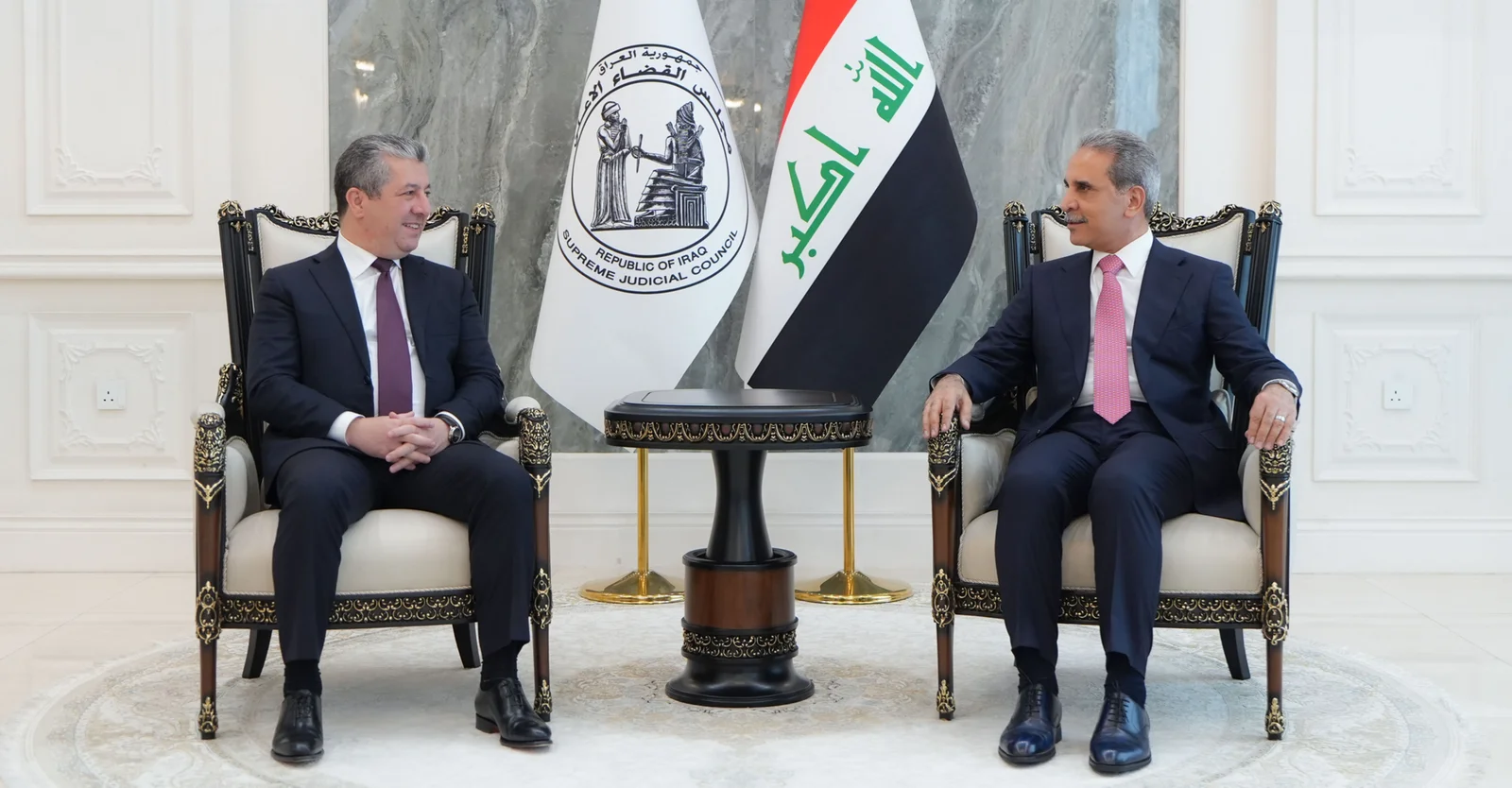 مسرور بارزاني وفائق زيدان يؤكدان على ضرورة ضمان الحقوق الدستورية لشعب كوردستان وسائر المكونات
